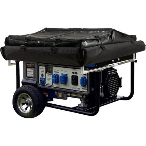 Mophorn Waterproof Generator Cover, 34 x 26 x 21 Inch, Universal Fit for 3500-12000 Watt Generators, Durable 420D Oxford Fabric, Black