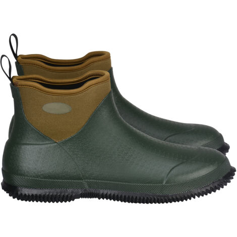 Mophorn Women's Deck Boots, Waterproof Fishing Rain Boots, Anti-Slip Ankle Rubber Boots, Insulated Mud Boots, Neoprene Rubber, Size 8 US