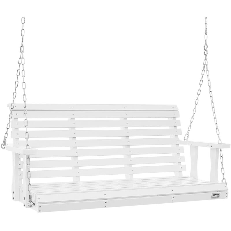 Mophorn - Wooden Porch Swing 4.5 Ft, Patio Bench Swing For Courtyard & Garden, Upgraded 880 Lbs Strong Load Capacity, Heavy Duty Swing Chair Bench