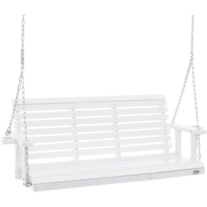 Mophorn - Wooden Porch Swing 5.5 Ft, Patio Bench Swing For Courtyard & Garden, Upgraded 880 Lbs Strong Load Capacity, Heavy Duty Swing Chair Bench