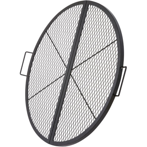 Mophorn X-Marks Grillrost für Feuerstelle, 91,4 cm, robuster Lagerfeuer-BBQ-Grill aus Stahl mit Griff und X-Draht-Unterstützung, tragbares Camping-Kochgeschirr für Partys im Freien, schwarz
