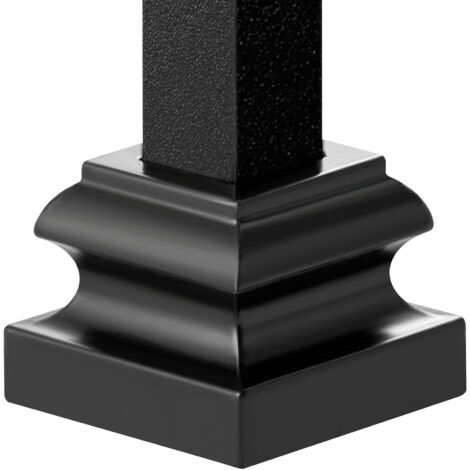 Mophorn Zapata de Barandilla Cuadrada 50 Piezas Base Plana de Soporte de Balaustre de Aleación de Aluminio con Orificios para Tornillos para Barandillas de Escaleras Juntas Torcidas de Metal de 12,7 m