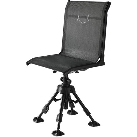 MophornSedia da Caccia e Campeggio Pieghevole, Sedia da Pesca con Braccioli, Altezza Regolabile, Capacità di Carico 158 kg, Sedile Girevole a 360°, Altezza Seduta 420-625 mm, per Giardino ed Esterni