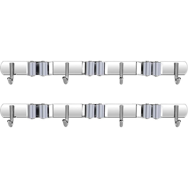 Image of Moppclips, grau, 3 Clips und 4 Haken, hohe Belastbarkeit, für große Gärten, Badezimmer und Küchen