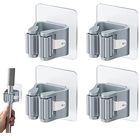 Mopphaken ohne Bohren, Moppclip, Badezimmerhalter
