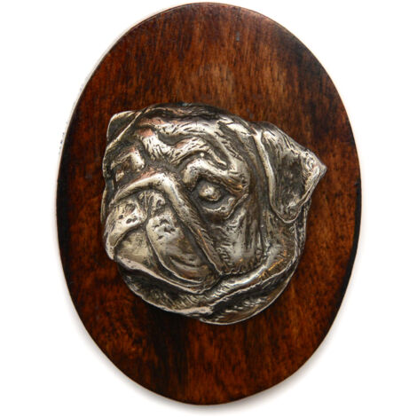 Mops, Carlin I - Showbrosche, Startnummernclip, Hundeabzeichen von Art-Dog