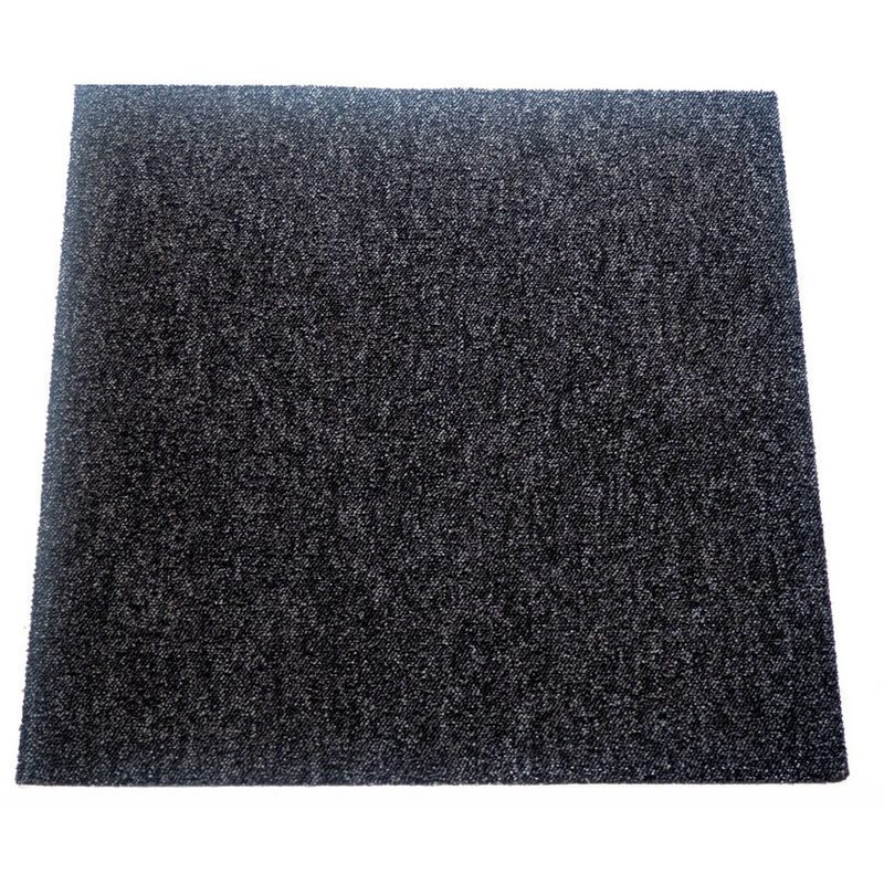 

Ifloor - Moqueta modular para uso comercial y tráfico intenso. Color Antracita. Losetas de 50 x 50 cm. Cajas de 5 m2