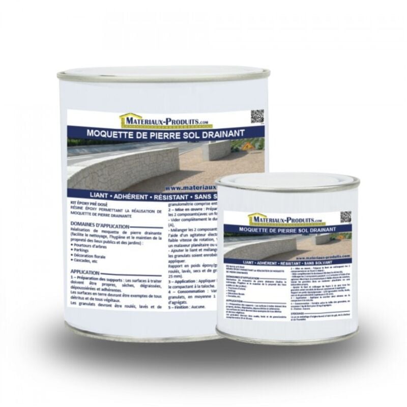 Moquette de pierre sol drainant - 20 Kg Utilisation professionnelle Incolore Matpro