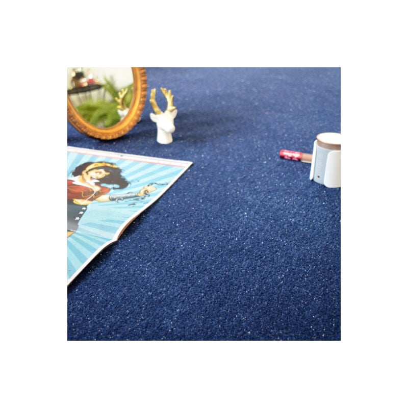 Décoweb - Moquette Pailletée - Flash - Bleu Marine - Rouleau de 4m x 1m