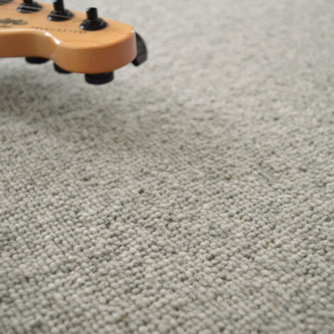 Moquette pure laine vierge bouclée - Killoo - Gris - Rouleau de 4m x 3m