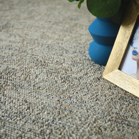 Moquette Tissé plat - Jambi - Nuances gris perle - Rouleau de 4m x 4m