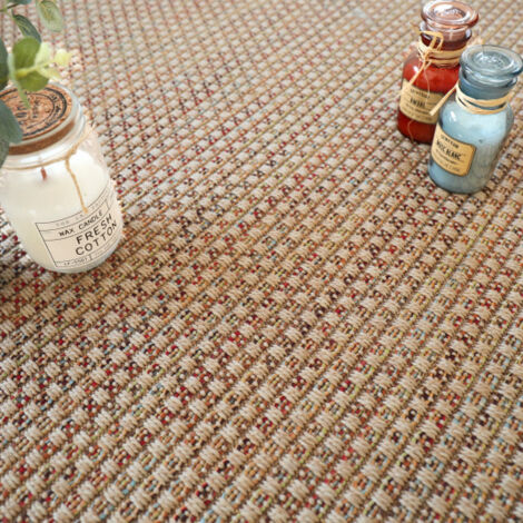 Moquette Tissé Plat - Natté Sumatra - Nature Multicolor - Rouleau de 4m x 1m