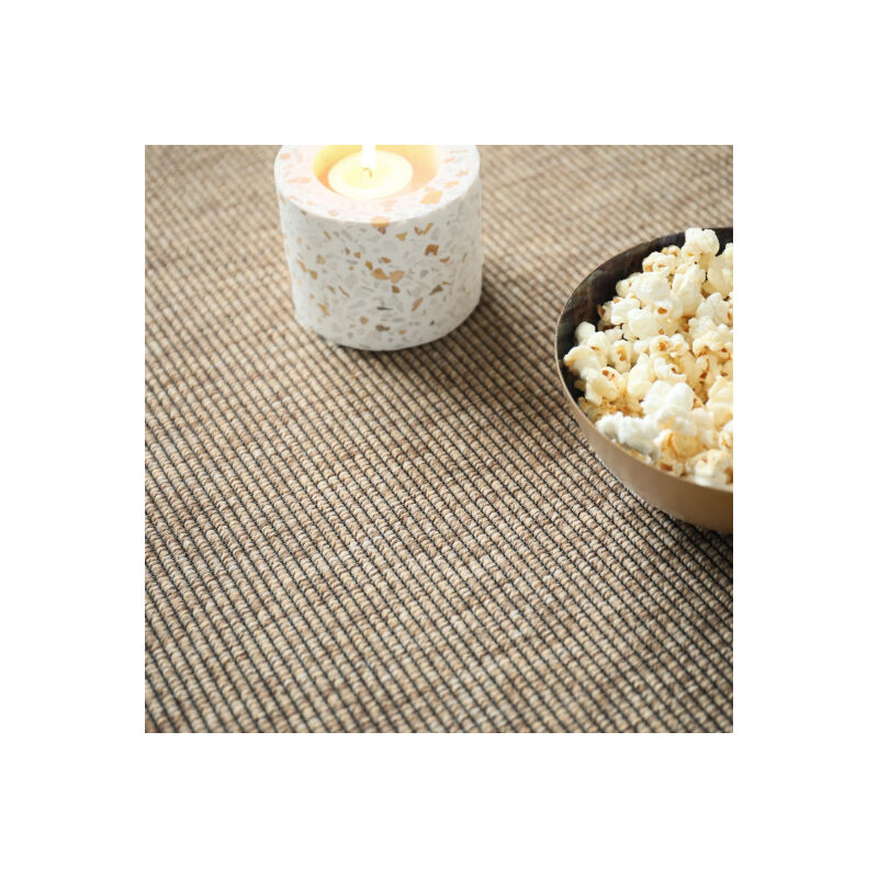 Décoweb - Moquette Tissé plat - Nusa - Beige - Rouleau de 4m x 1m