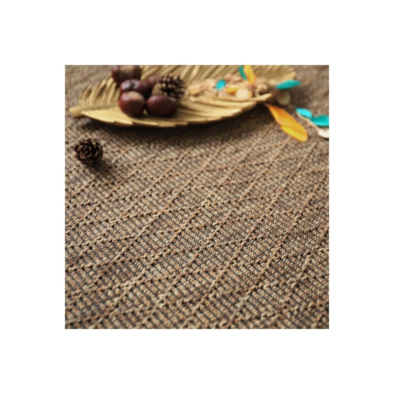 Décoweb - Moquette Tissé plat - Timika - Marron camel - Rouleau de 4m x 1m