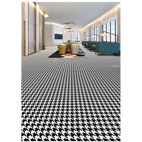 DELADECO Moquette tuftée à velours coupé imprimé personnalisable Sextus Noir 4 m-Dimensions:-Épaisseur:8,5 mm-Noir - m2