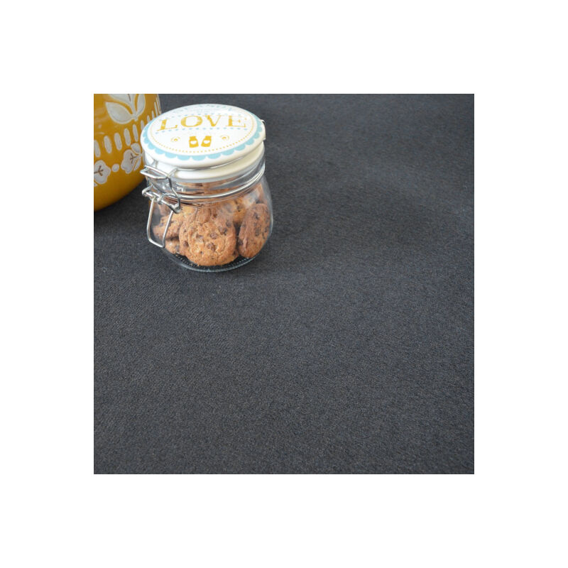 Décoweb - Moquette velours - Loft - Noir - Rouleau de 4m x 3m