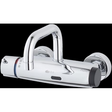 MORA tronic WMS, Robinet de lavabo pour clinique, Thermostat mural à batterie