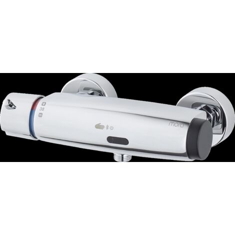 MORA tronic WMS, thermostat de douche à batterie, chromé