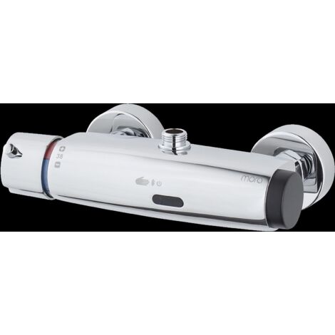 MORA tronic WMS, thermostat de douche à batterie, chromé