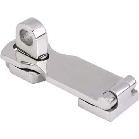 Moraillon de porte robuste en acier inoxydable 316 avec œillet de cadenas rotatif 7,6 cm x 2,5 cm