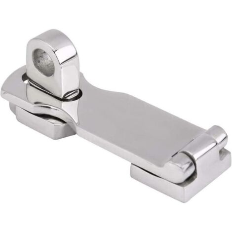 Moraillon de porte robuste en acier inoxydable 316 avec œillet de cadenas rotatif 7,6 cm x 2,5 cm