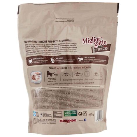 Morando Miglior Gatto STERILIZED Croccantini con Delizioso SALMONE 400g