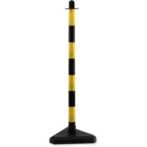 Moravia Kettenständer leicht schwarz/gelb 40 x 870 mm Dreiecksfuß Kunstständer + betongefüllt