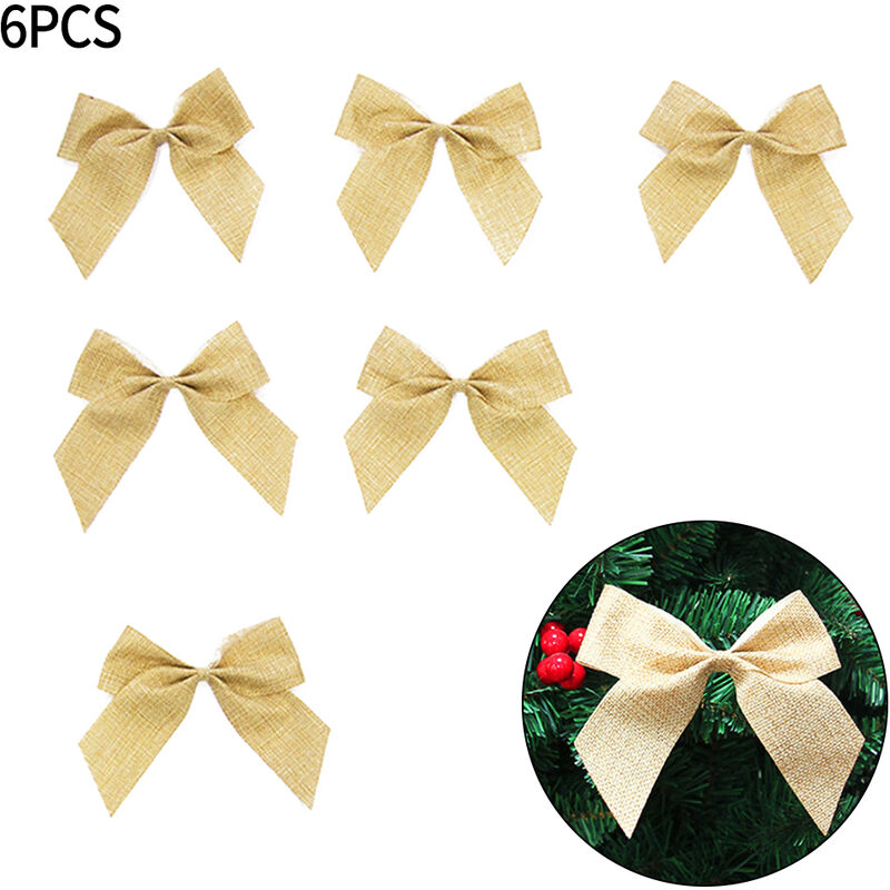 6Pcs fiocchi di natale Bowknot decorazione