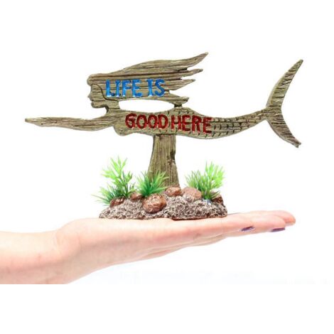 Morceau de décoration de plante d'aquarium en plastique et pierre