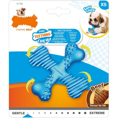Mordedor de perro Nylabone Cruz Carne 0018214837824 S6100995 Nylabone
