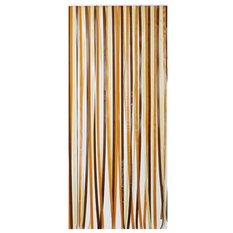 MOREL - Rideau de porte en polyéthylène - Antilles - 90x200 cm - brun et beige