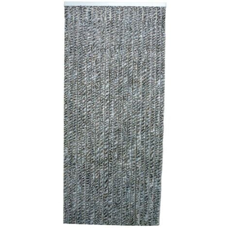 MOREL - Rideau de porte Flash chenilles 90x220 cm - gris