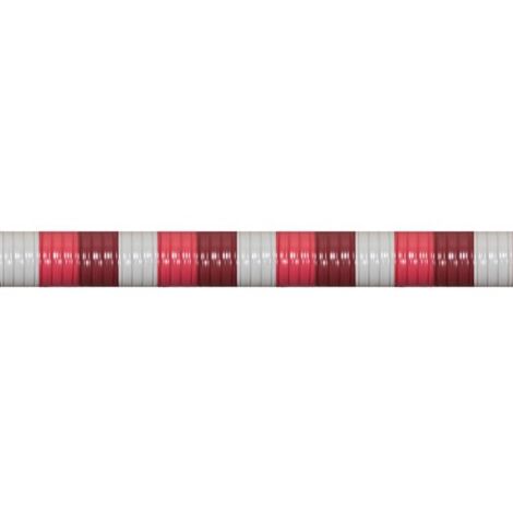 MOREL - Rideau portière lanières polyéthylène bordeau gris 90x220