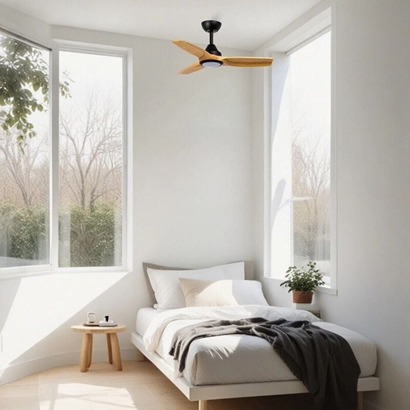 Ventyly - morelos mini Ventilateur noir avec lumière Ø91