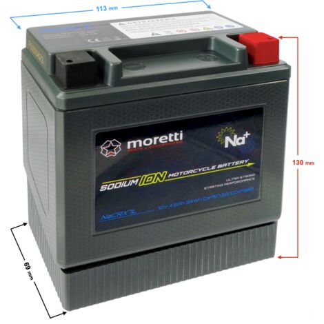 Moretti NaCRX7L Natriumionenbatterie