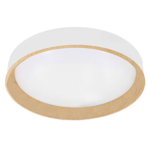 Morgan Deckenleuchte Weiß/Buche LED 60W 3000-4200-6500K 5400lm (50x50x7,5cm) mit Fernbedienung