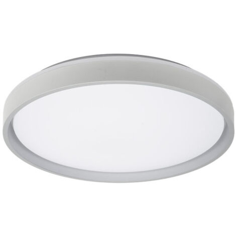 morgan lampada da soffitto 60w 3000-4200-6500k bianco/argento 7,5x50x50cm 5400lm c/remoto