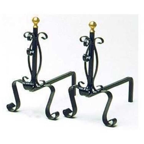 Morillos grandes de hierro forjado 23 x 41 x 40 cm