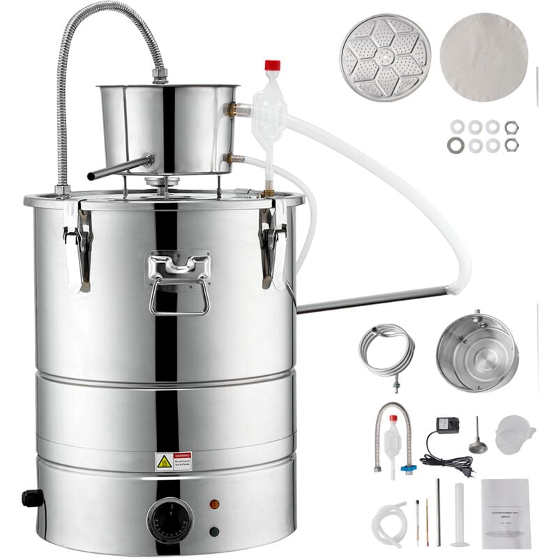 Mophorn - Morphron Distillateur d'alcool de 13 gallons avec fût Thumper et pompe à eau - Qualité supérieure, distillation efficace pour la maison et
