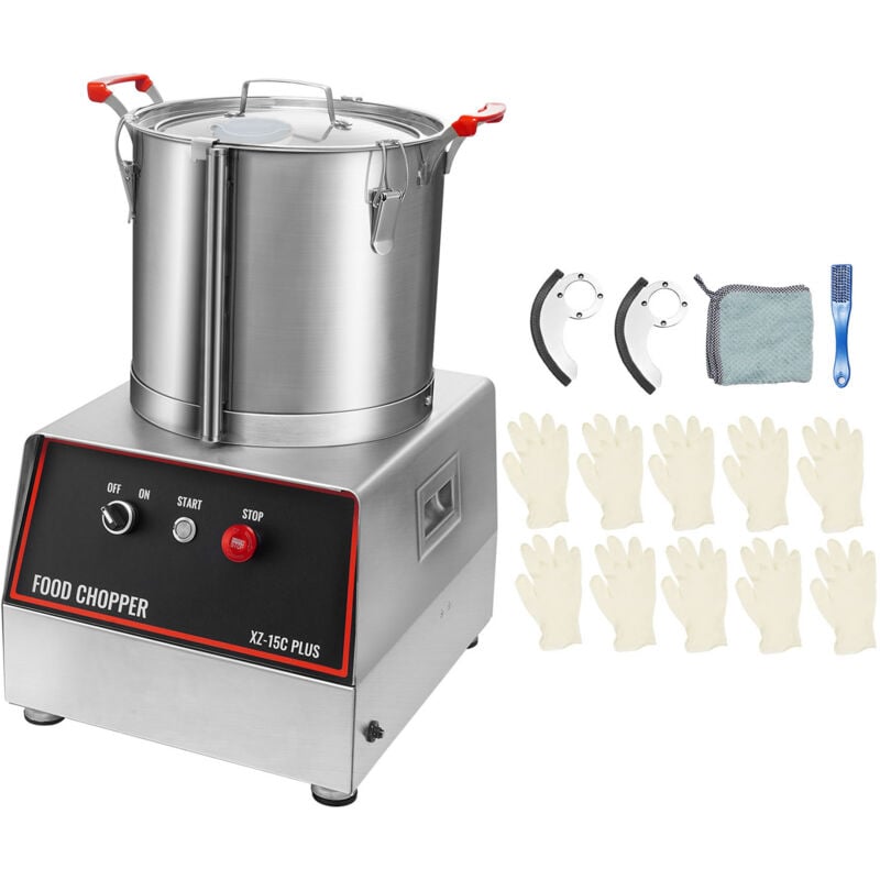 Mophorn - Morphron Food Processor Hachoir de légumes, 1400W, 16 Quart Blender en acier inoxydable pour une préparation alimentaire sans effort
