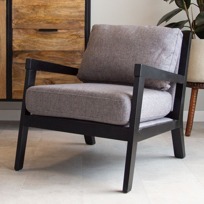 Dimehouse - Morris Fauteuil Industriel Gris Tissu - Gris