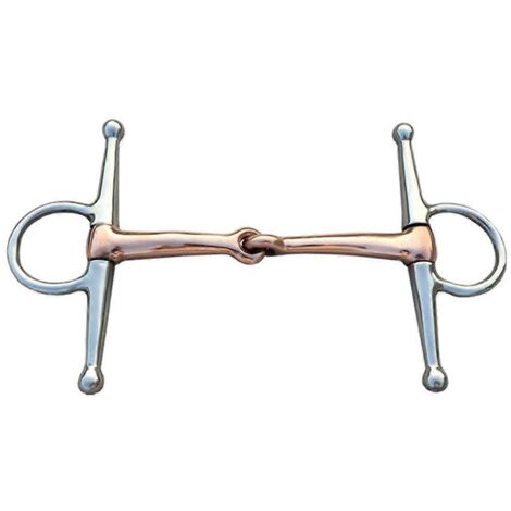 Mors à boucle double articulation pour cheval, embouchure en cuivre, modèle 145MMAs (illustré)
