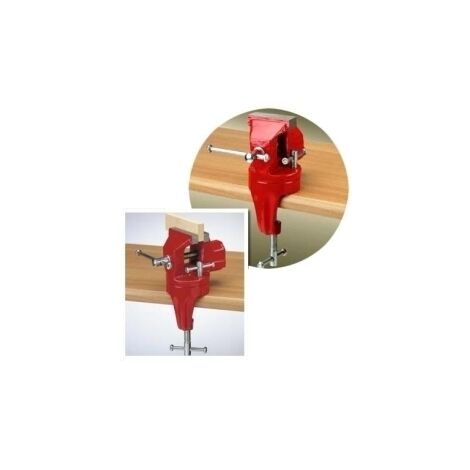Morsa a galletto in acciaio base girevole 60mm