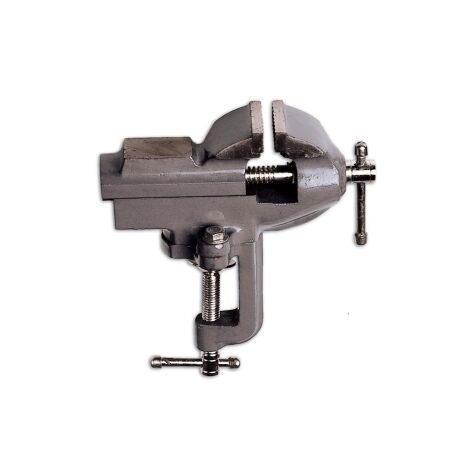 Morsa a galletto in ghisa base fissa con incudine 60mm