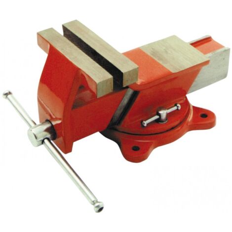 MORSA DA BANCO IN ACCIAIO BASE TONDA GIREVOLE GANASCE PARALLELE 100mm UTILIA