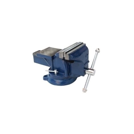 Morsa da banco in ghisa con ganasce in acciaio base girevole 150mm