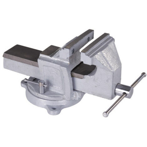 Morsa de fundición Brixo Sansone 125 mm – base giratoria – para trabajos profesionales