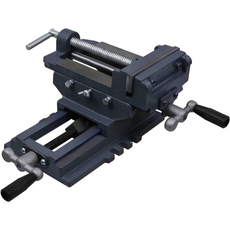 Morsa Manuale Slitta Trasversale per Trapano a Colonna 150 mm - Vidaxl