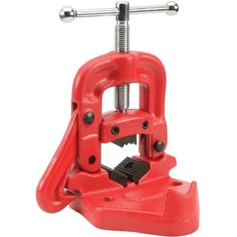 Morsa / Morsetta idraulica a banco ribaltabile / reversibile in ghisa e acciaio per tubi fino a 50mm