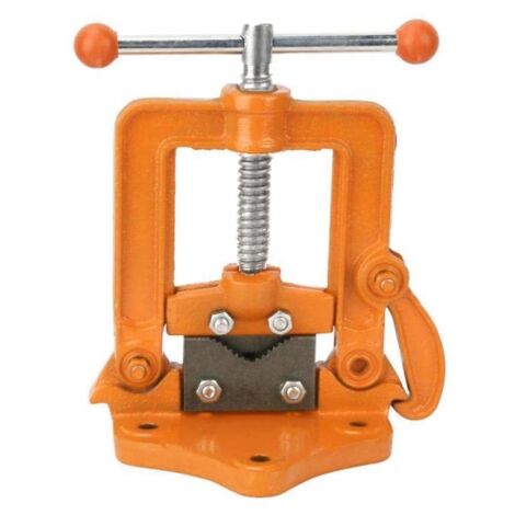 Morsa/Morsetta idraulica a banco ribaltabile/reversibile in ghisa e acciaio per tubi fino a 85mm